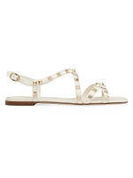 Calfskin Rockstud Sandals with Straps