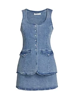 Kya Denim Skort Romper