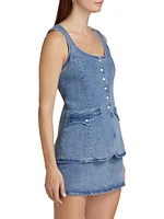 Kya Denim Skort Romper