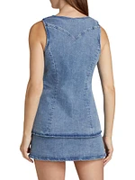 Kya Denim Skort Romper