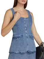 Kya Denim Skort Romper