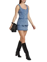 Kya Denim Skort Romper