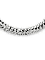 Sculpted Cable Necklace Sterling Silver