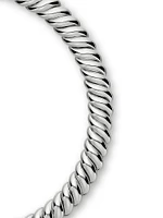 Sculpted Cable Necklace Sterling Silver