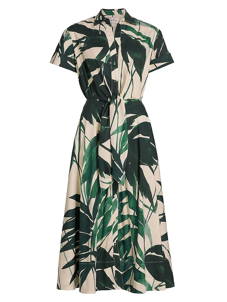 Asbury Leafy Midi Shirtdress