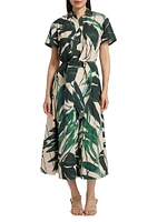 Asbury Leafy Midi Shirtdress