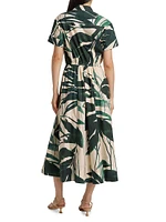 Asbury Leafy Midi Shirtdress