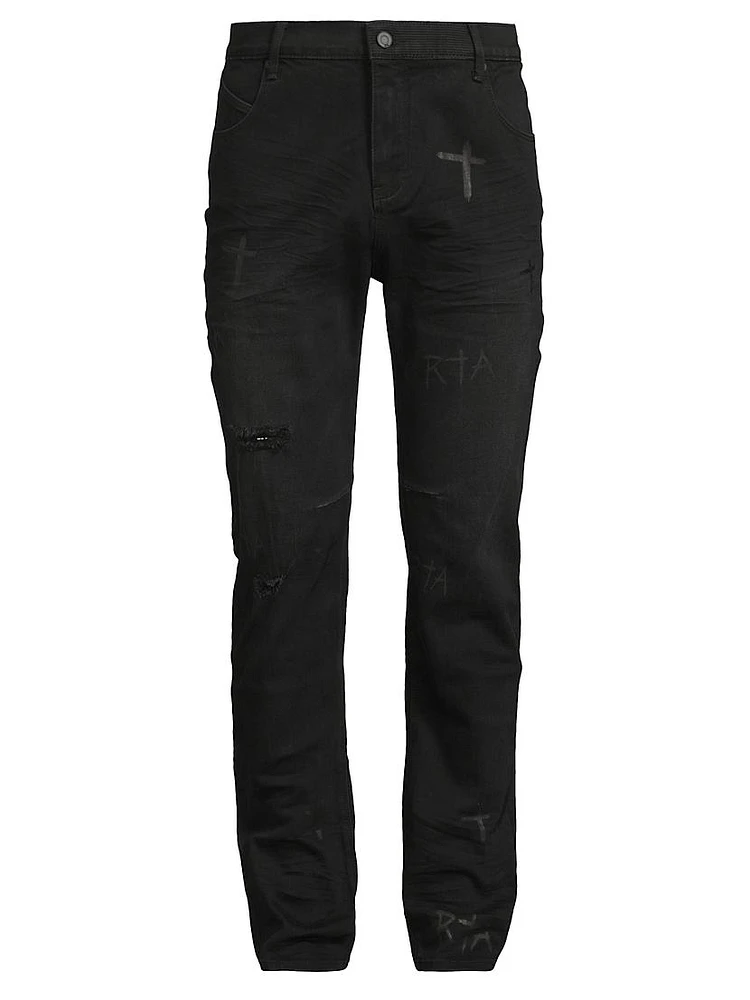 Crosses Distressed Jeans