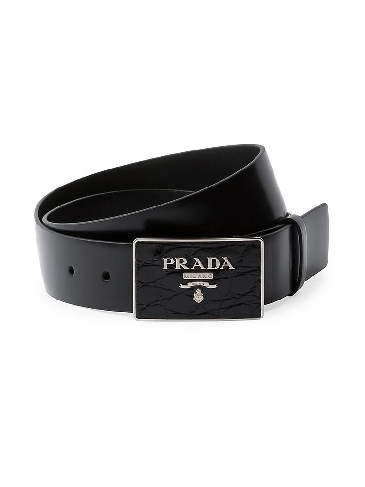 Saffiano Leather Belt