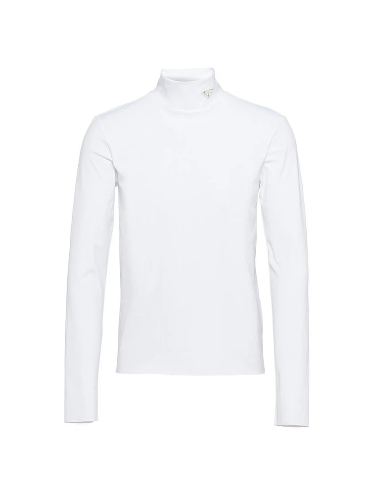 Technical Jersey Mock Turtleneck T-Shirts