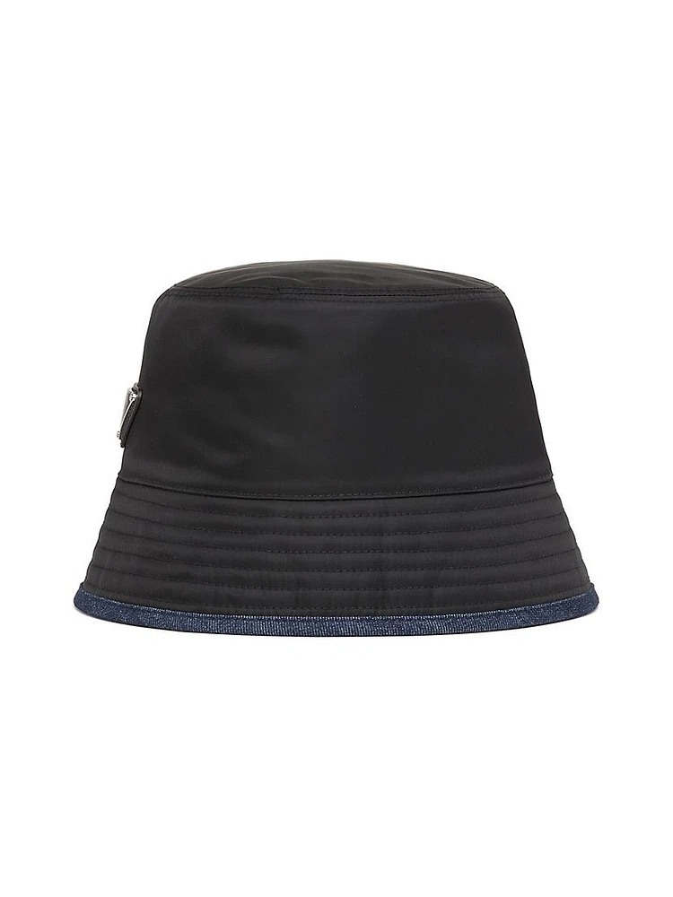 Re-Nylon and Denim Bucket Hat