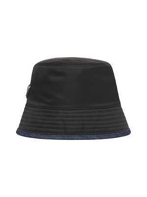 Re-Nylon and Denim Bucket Hat