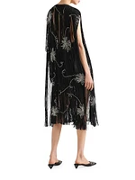 Embroidered Dress with Fringe