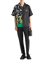 Double Match Silk Twill Shirt