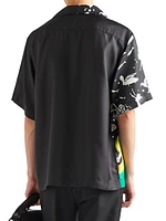Double Match Silk Twill Shirt