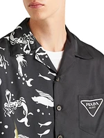 Double Match Silk Twill Shirt