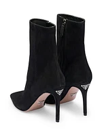 High Heeled Suede Booties