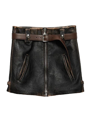 Leather Miniskirt