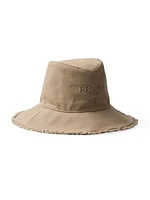 Wide Brimmed Drill Bucket Hat