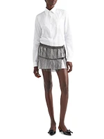 Miniskirt with Metal Chain Fringe