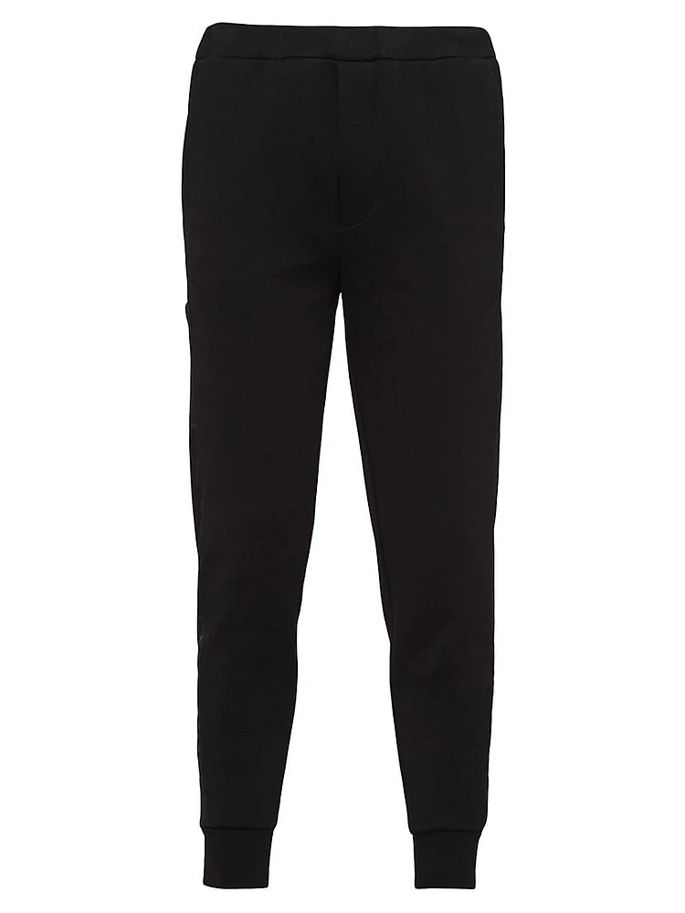 Cotton Fleece Joggers with Re-Nylon Details