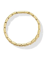 Faceted Link Triangle Bracelet 18K Yellow Gold, 7.5MM