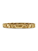 Faceted Link Triangle Bracelet 18K Yellow Gold, 7.5MM