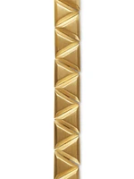 Faceted Link Triangle Bracelet 18K Yellow Gold, 7.5MM