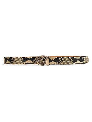The Bambi Python-Embossed Leather Belt