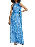 Kayla Floral Chiffon Gown