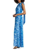 Kayla Floral Chiffon Gown