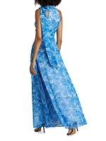 Kayla Floral Chiffon Gown