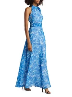 Kayla Floral Chiffon Gown