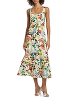 Caterina Printed Tiered Midi-Dress