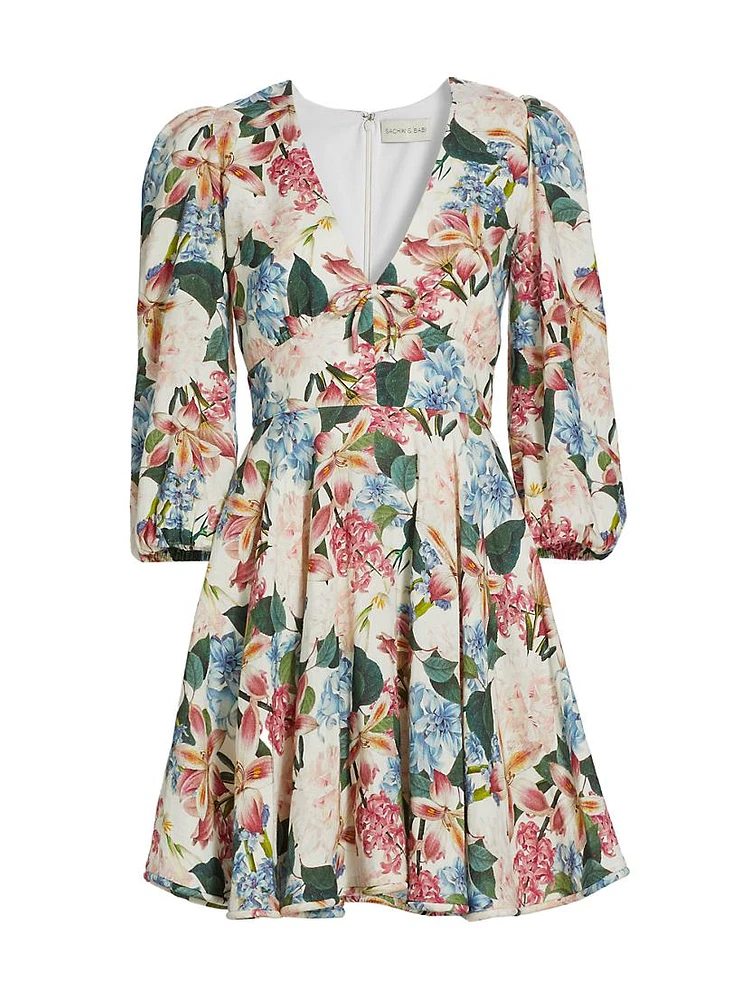 Dolce Floral Fit & Flare Minidress