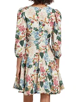 Dolce Floral Fit & Flare Minidress