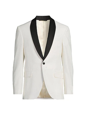 Jess Wool One-Button Tuxedo Jacket