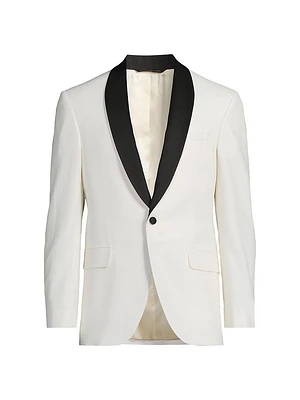 Jess Wool One-Button Tuxedo Jacket