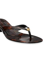 Capri 35MM Leather Kitten-Heel Sandals