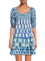 Tamara Printed Cotton Minidress