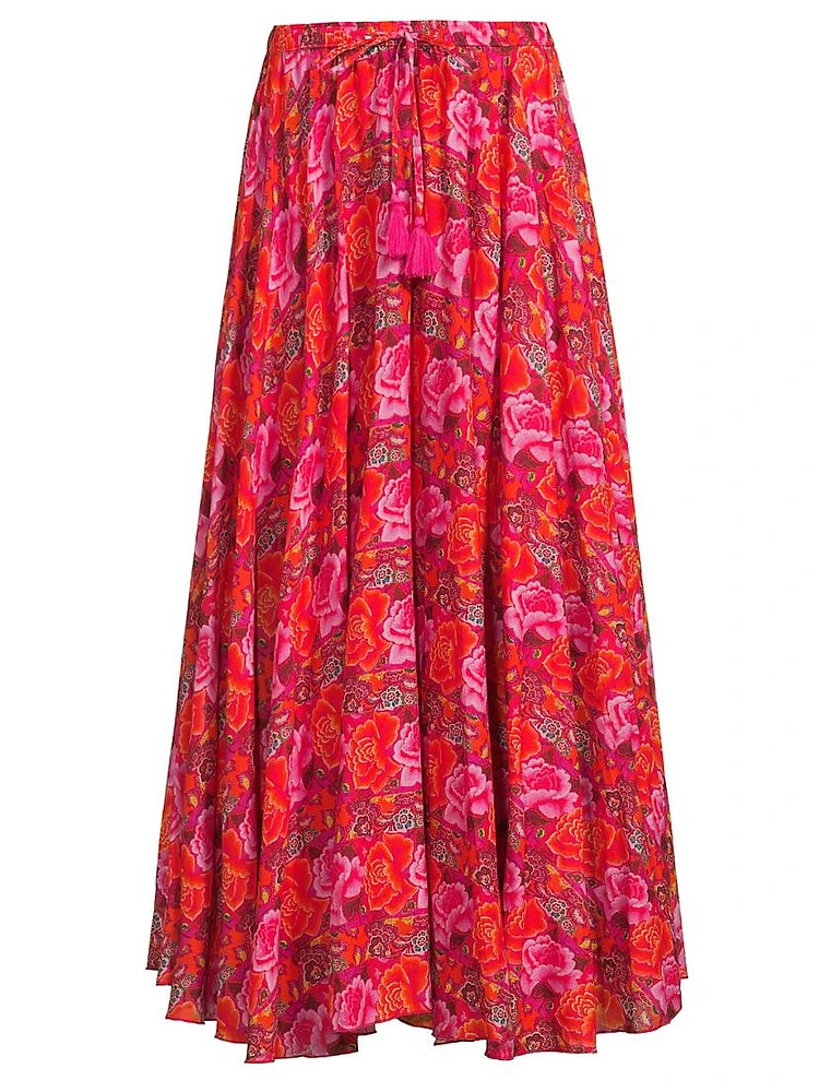 Floral Print Maxi Skirt