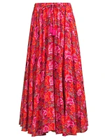 Floral Print Maxi Skirt