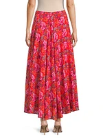 Floral Print Maxi Skirt