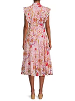 Ernestine Floral Print Midi Shirtdress