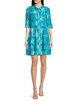 Deauville Crinkle Mini Shirtdress