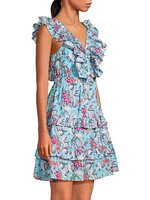 Dante Floral Ruffle Minidress