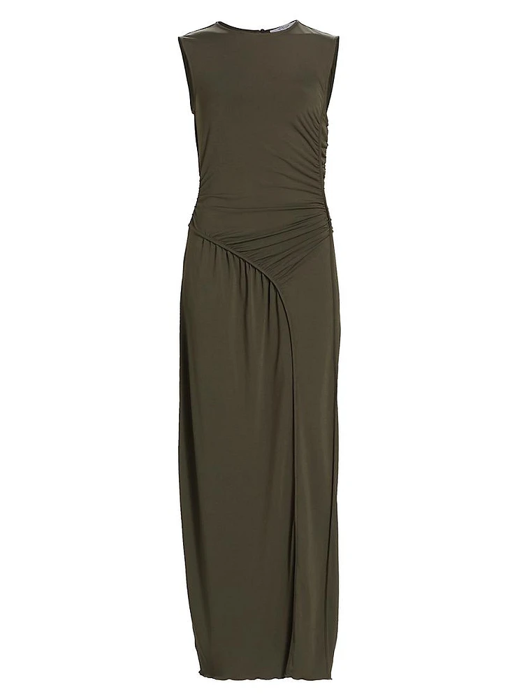 Kimberly Ruched Sleeveless Maxi Dress