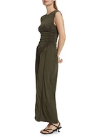 Kimberly Ruched Sleeveless Maxi Dress