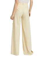 Carter Wide-Leg Button Detail Trousers