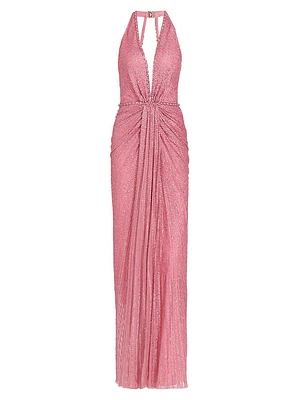 Summer Party Petunia Beaded Gown